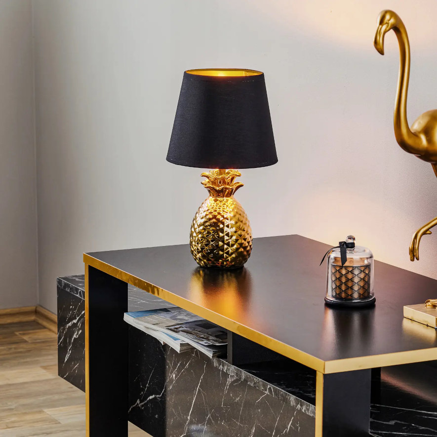 Reality Leuchten Ananas bordlampe i farven guld