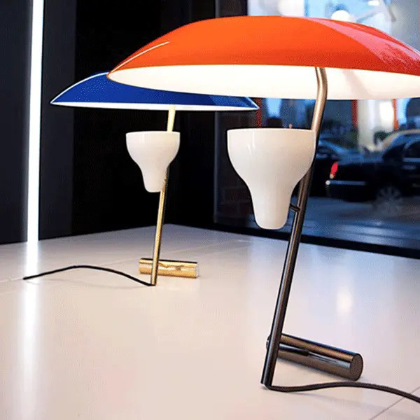 Flos 548, sej bordlampe fra Sarfatti