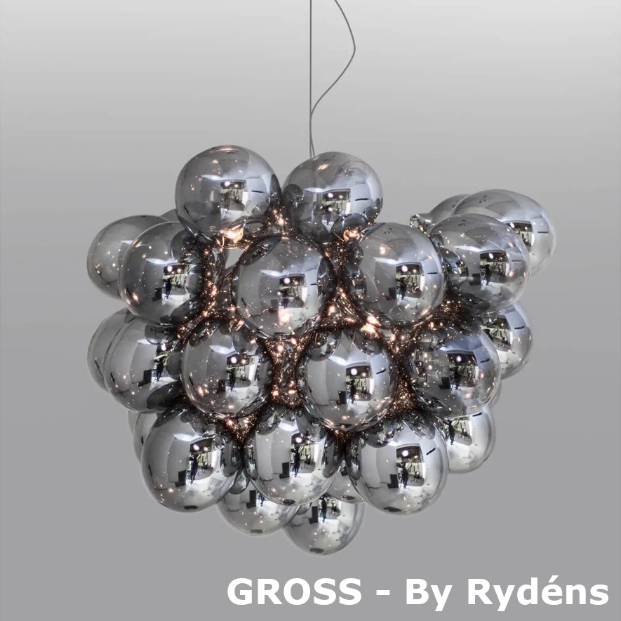 Gross by Rydéns, loftpendel med 24 glaskugler i grå farve (smoked)